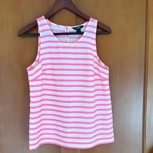 J. Crew Pink and White Striped Tank Top